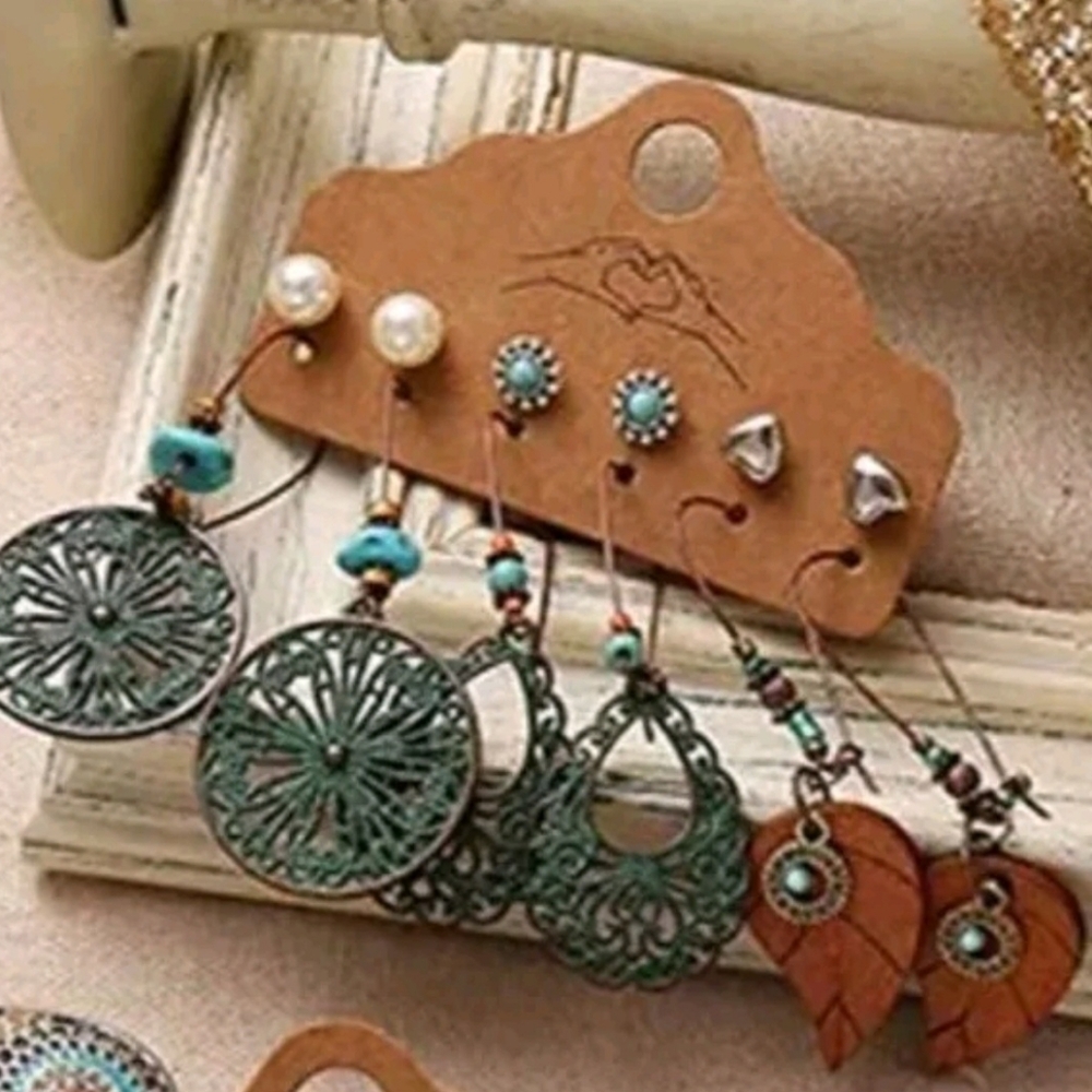 Earring Set 6 Bohemian Earrings by Sunnyouth